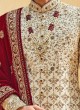 Zari Work Anarkali Sherwani For Groom